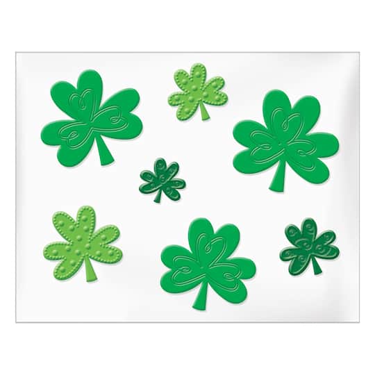 St. Patrick&#x27;s Day Silicone Shamrock Clings
